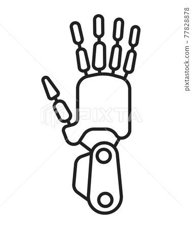 Arm prosthetics symbol for web design, app.... - Stock Illustration ...