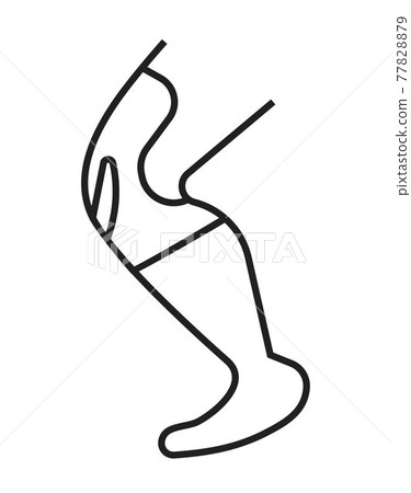 Leg brace icon are shown. Orthopaedic rehabilitation icon vector. Leg brace icon are shown. Orthopaedic rehabilitation icon vector. 77828879