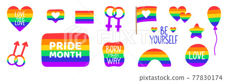 Pride Month Celebration. Lgbt Rainow... - Stock Illustration [77830174 ...