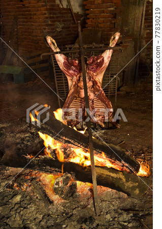 Lamb on the spit Lamb on the spit 77830219
