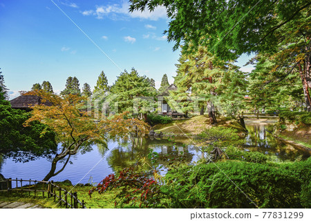 國家指定名勝會津鬆平庭園禦藥園（會津若松市） 77831299