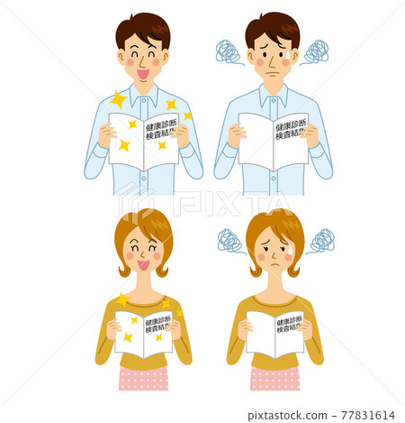 Men and women who see the results of health examinations 77831614