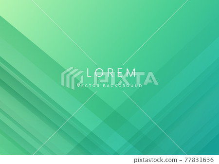 Abstract green gradient geometric diagonal overlay layer background. 77831636