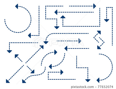 Arrows lines in different directions set vector illustration Arrows lines in different directions set vector illustration 77832074
