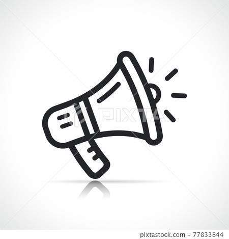 megaphone or loudspeaker icon isolated 77833844
