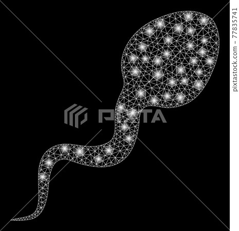 Flare Mesh 2D Spermatozoon with Light Spots Flare Mesh 2D Spermatozoon with Light Spots 77835741