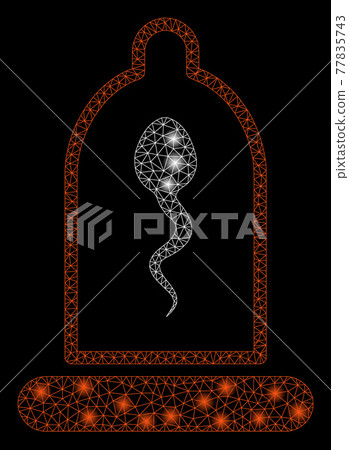 Flare Mesh Network Sperm in Condom with Flare Spots Flare Mesh Network Sperm in Condom with Flare Spots 77835743