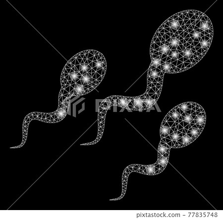 Flare Mesh Network Sperm with Flare Spots 77835748
