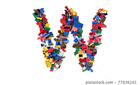 Shuffled Colored Bricks Building Blocks Typeface Text W Shuffled Colored Bricks Building Blocks Typeface Text W 77836281