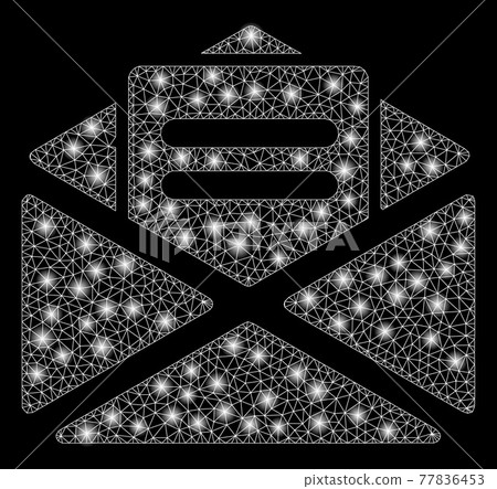 Flare Mesh 2D Open Mail with Flash Spots 77836453