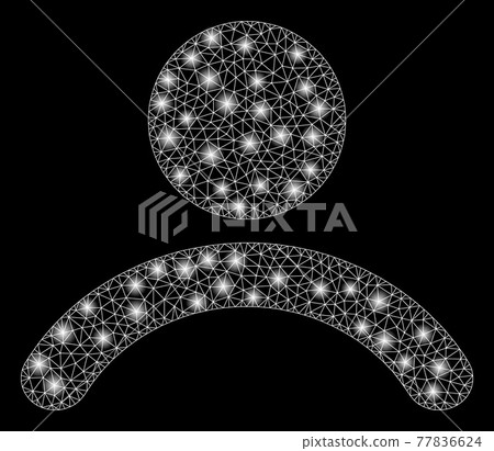 Glossy Mesh Network Man with Flash Spots 77836624