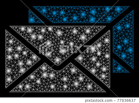 Glowing Mesh Carcass Mail Envelopes with Flash Spots 77836637