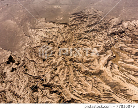 Striped surface from eroded of lava of active crater volcano Striped surface from eroded of lava of active crater volcano 77836879