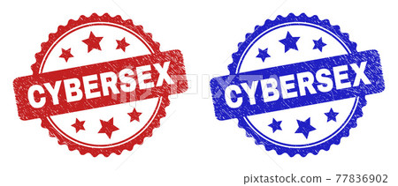 CYBERSEX Rosette Watermarks Using Grunge Style CYBERSEX Rosette Watermarks Using Grunge Style 77836902