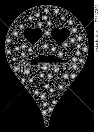 Flare Mesh 2D Lover Smiley Map Marker with Flare Spots Flare Mesh 2D Lover Smiley Map Marker with Flare Spots 77837242