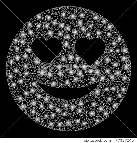 Flare Mesh Wire Frame Love Smiley with Flare Spots 77837249
