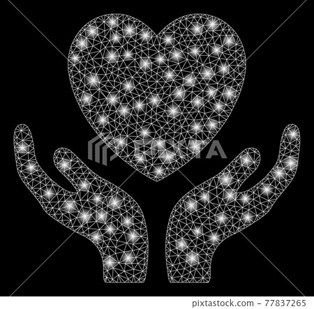 Flare Mesh Carcass Love Heart Care Hands with Flare Spots Flare Mesh Carcass Love Heart Care Hands with Flare Spots 77837265