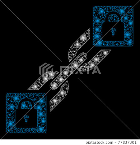 Flare Mesh Carcass Lock Blockchain with Flare Spots Flare Mesh Carcass Lock Blockchain with Flare Spots 77837301