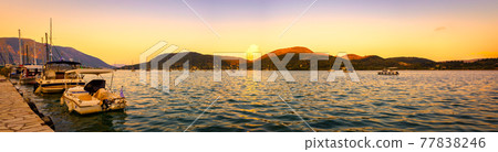 Beautiful sunset over Nydri bay Beautiful sunset over Nydri bay 77838246