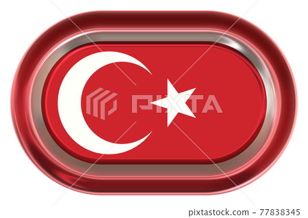 用 3DCG 創建的金屬土耳其國旗 77838345