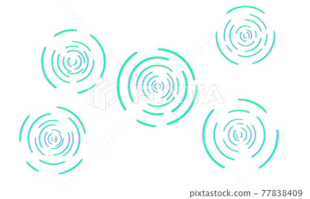 3D-like green ripples - Stock Illustration [77838409] - PIXTA