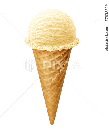 Ice cream vanilla milk illustration real corn Ice cream vanilla milk illustration real corn 77838809