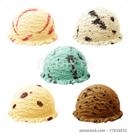 Ice cream ice set illustration real Ice cream ice set illustration real 77838835