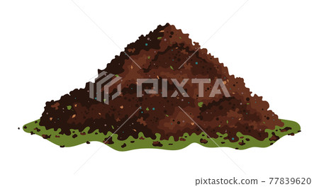 Vector pile of soil 77839620