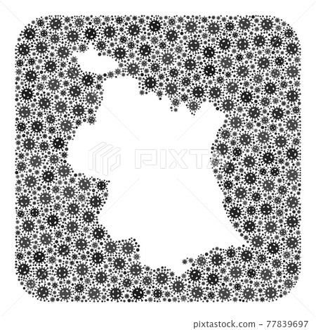 Map of Valencia Province - Coronavirus Mosaic with Empty Space Map of Valencia Province - Coronavirus Mosaic with Empty Space 77839697