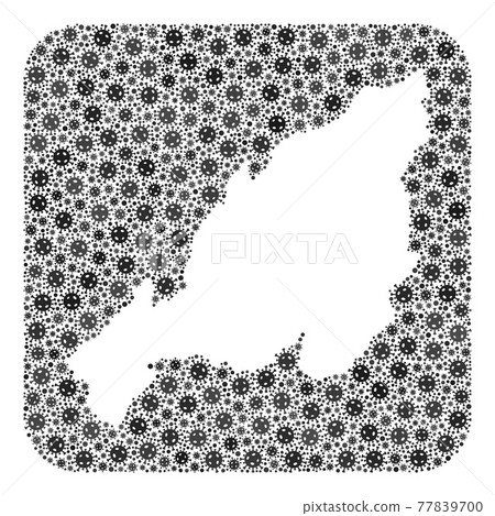 Map of Nagaland State - Covid Collage with Hole Map of Nagaland State - Covid Collage with Hole 77839700