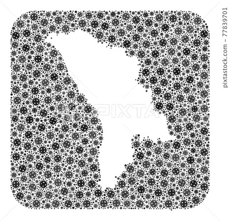 Map of Moldova - Pandemic Virus Collage with Stencil Map of Moldova - Pandemic Virus Collage with Stencil 77839701