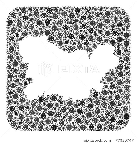 Map of Ourense Province - Coronavirus Mosaic with Stencil Map of Ourense Province - Coronavirus Mosaic with Stencil 77839747
