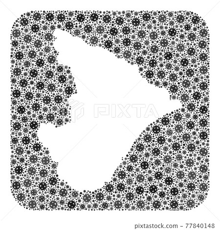 Map of Sergipe State - Flu Virus Mosaic with Empty Space Map of Sergipe State - Flu Virus Mosaic with Empty Space 77840148
