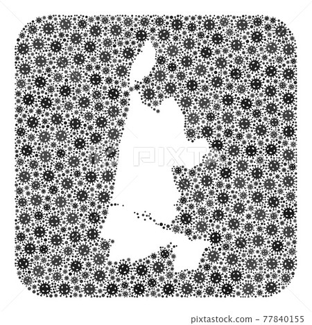Map of North Holland - Pandemic Virus Collage with Empty Space Map of North Holland - Pandemic Virus Collage with Empty Space 77840155