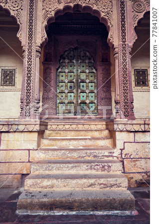 Arched gateway in Mehrangarh fort. Jodhpur, Rajasthan, India Arched gateway in Mehrangarh fort. Jodhpur, Rajasthan, India 77841007