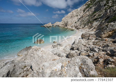 Petani Beach in Kefalonia, Ionian Islands, Greece Petani Beach in Kefalonia, Ionian Islands, Greece 77841507