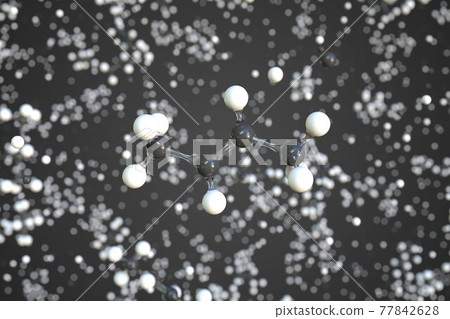 Butadiene resin molecule, conceptual molecular model. Scientific 3d rendering Butadiene resin molecule, conceptual molecular model. Scientific 3d rendering 77842628