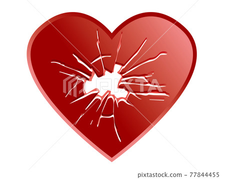 Heart crack - Stock Illustration [77844455] - PIXTA