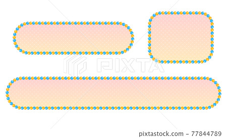 Beaded frame pop telop base / pink base Beaded frame pop telop base / pink base 77844789