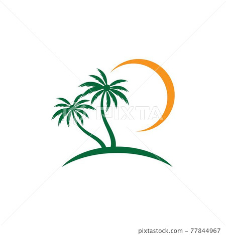 Palm tree summer logo template Palm tree summer logo template 77844967