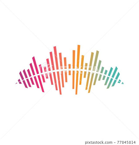 sound wave music logo vector sound wave music logo vector 77845814
