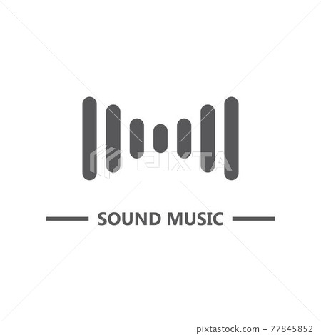 sound wave music logo 77845852