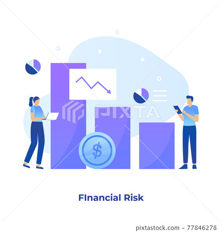 Financial risk illustration concept. Illustration for websites, landing pages, mobile applications, posters and banners. Financial risk illustration concept. Illustration for websites, landing pages, mobile applications, posters and banners. 77846278