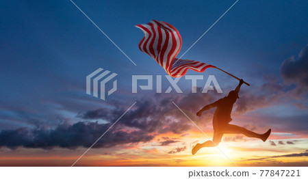 US American flag for USA Memorial day 77847221