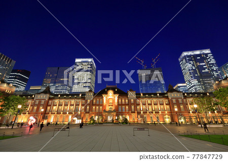 Tokyo Marunouchi cityscape night view 77847729