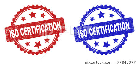 ISO CERTIFICATION Rosette Stamps with Corroded Surface ISO CERTIFICATION Rosette Stamps with Corroded Surface 77849077