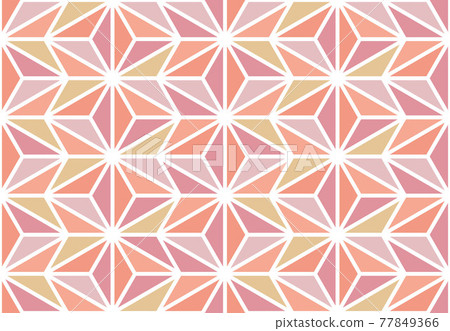 日本圖案-麻葉圖案-繪畫。無縫模式。壁紙和包裝紙的材料。紡織設計。 77849366