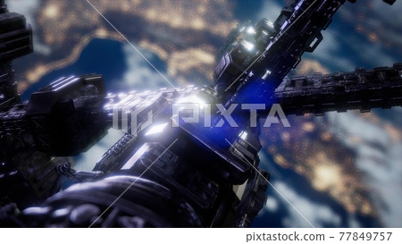 Earth and outer space station iss Earth and outer space station iss 77849757