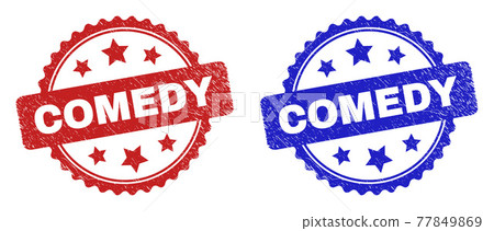 COMEDY Rosette Stamp Seals with Distress Style 77849869