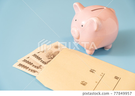 工資袋和存錢罐 77849957